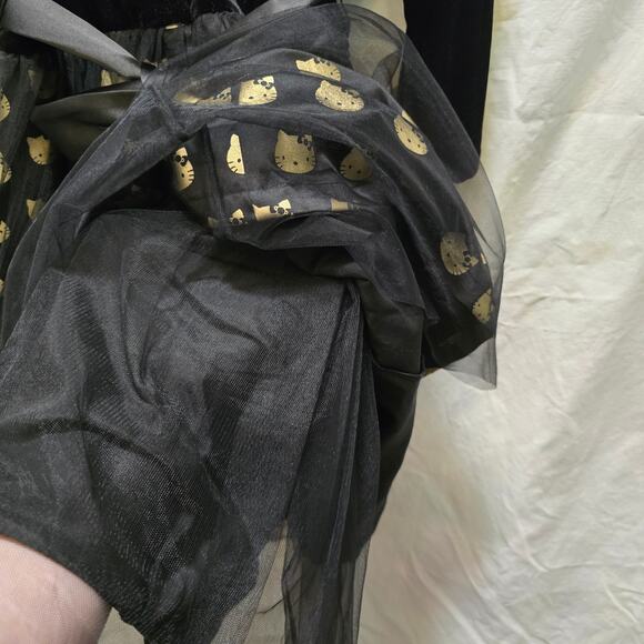 Modcloth for Hello Kitty black velvet tulle fit and flare 1/2 sleeve dress - Picture 10 of 14